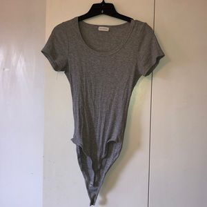 Grey Formfitting Body Suit